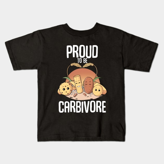 Proud to be carbivore Kids T-Shirt by MerchBeastStudio